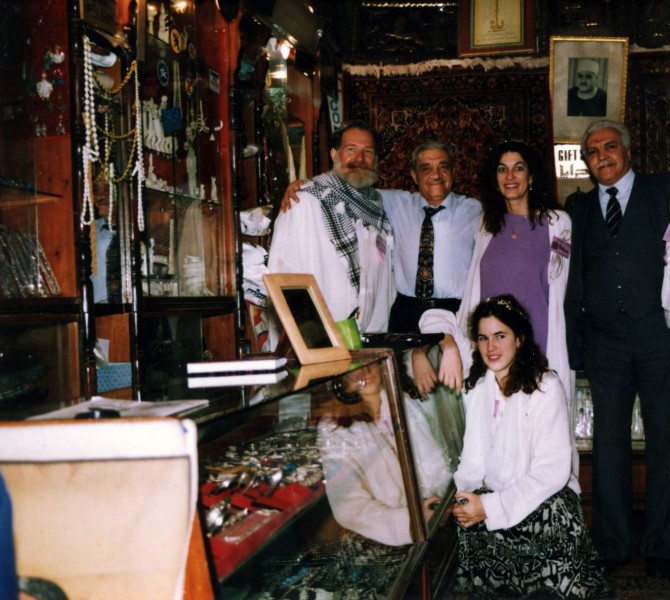 In the treasure-filled Old Mena House Shop with Aquataine, Muhammed, Solara, Nova & Zakariah.