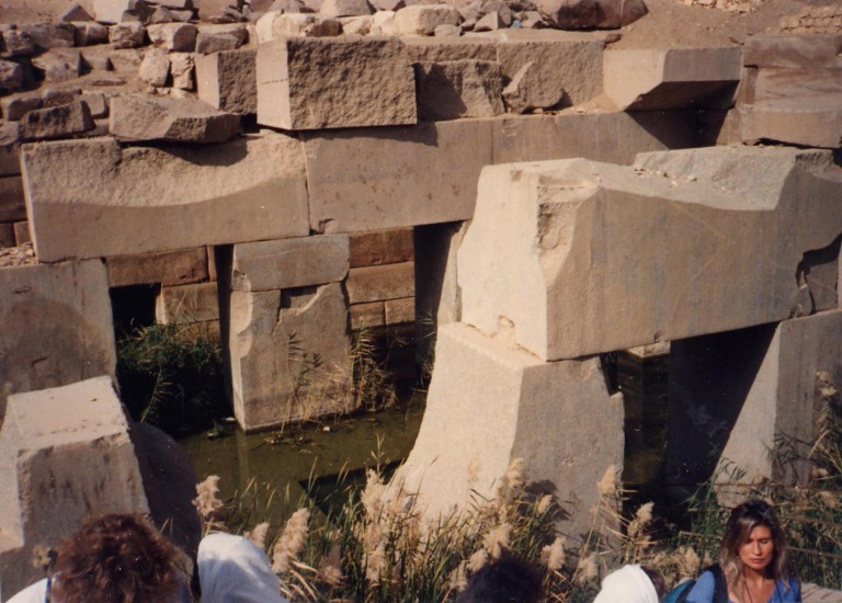 Parts of the Temple of Osiris had pale green water. This is the area where Osiris is supposed to be buried.