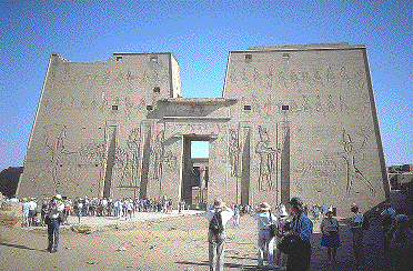 Notice the 11:11 built into the facade of the temple. The same as at Luxor.