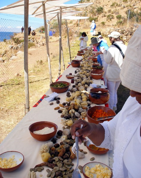 Our best lunch ever was lovingly prepared for us by the women of the Isla de la Luna.