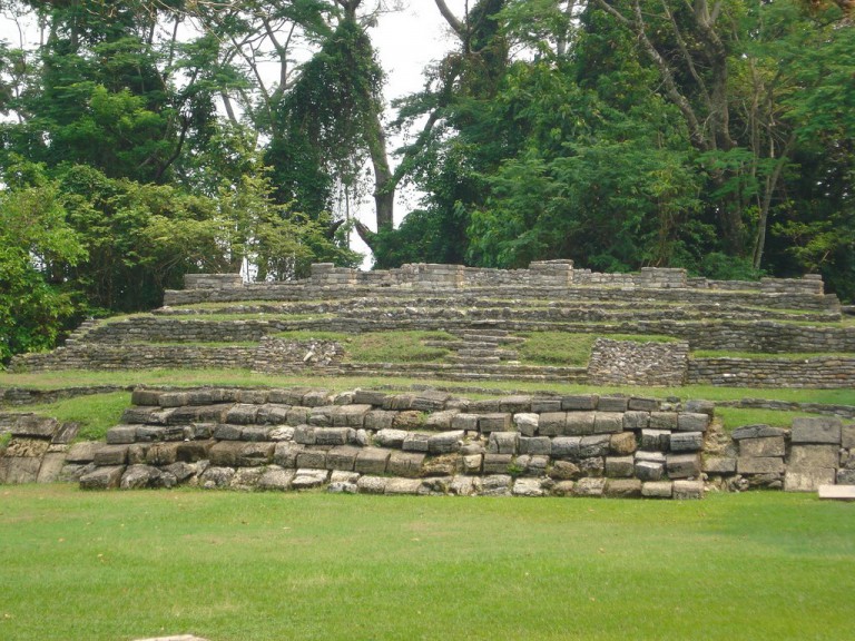 Closeup of Temple X which is one of the earliest Temples at Palenque.