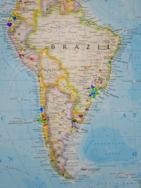 South America had many Anchor Groups. Brazil had the most in the world and Chile was second.