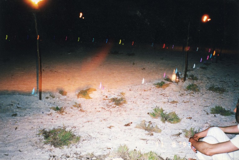 As most of our Polynesian torches were blown out by the wind, our ceremony was lit by glow sticks and millions of stars.