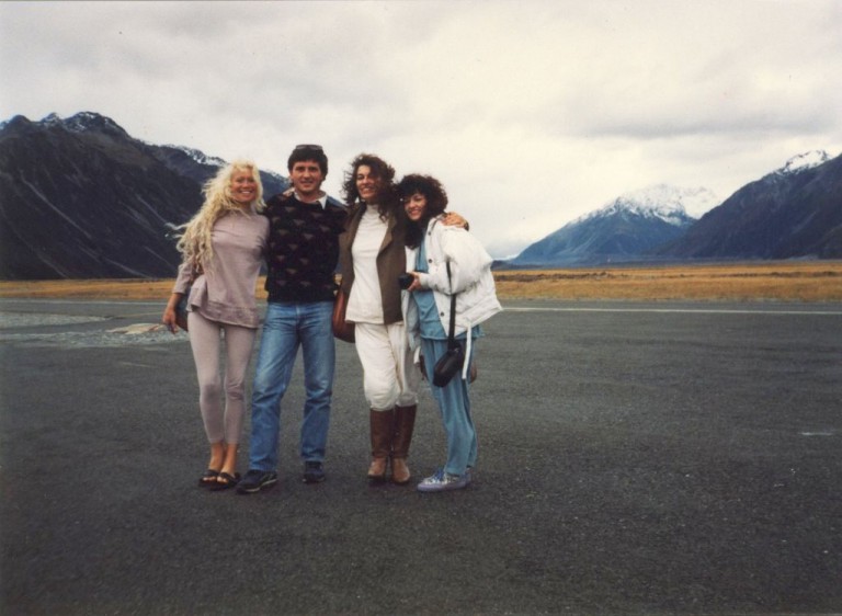 Our intrepid Alpha Point Explorers: Sorali, Sunyar, Solara and Diamona on the landing strip at Mt. Cook.