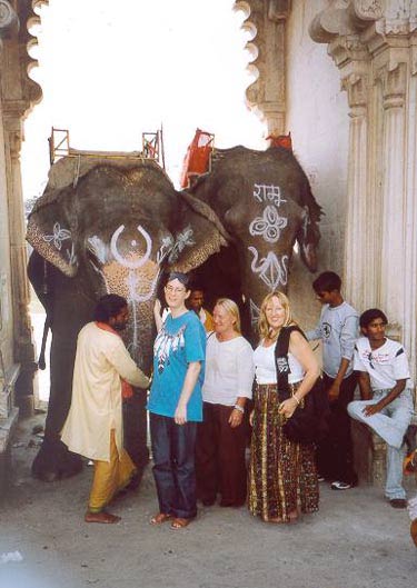 E*An*Na, Kimberly and Kathleen took food and love  to the elephants every day.