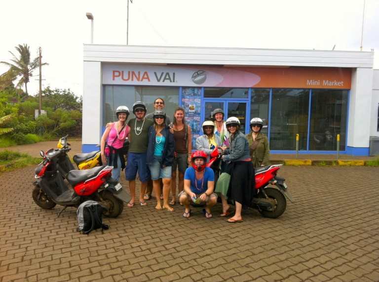 At Rapa Nui's only gas station.
