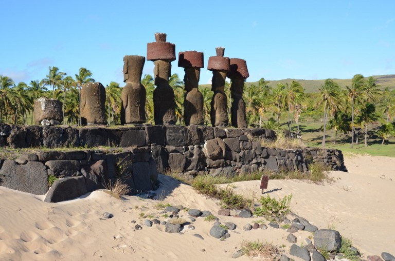 Vista de la parte trasera del Moai