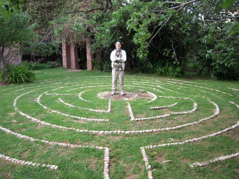 Arbaline embodying PURE HEART LOVE in the core of the labyrinth.