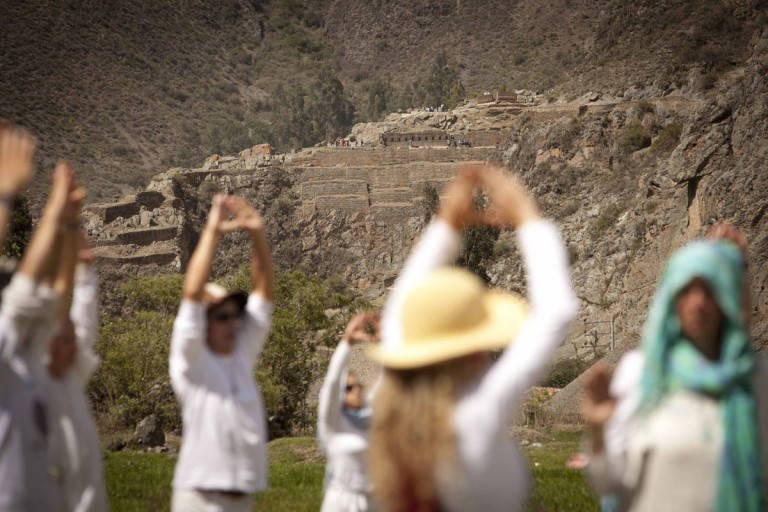 Our Ceremony was visible from the Inca temple complex in Ollantaytambo.