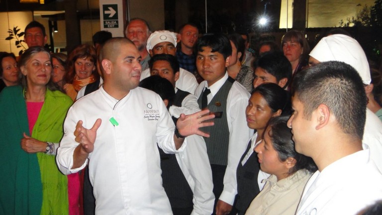 Here is Carlos, the Aranwa's amazing Master Chef.